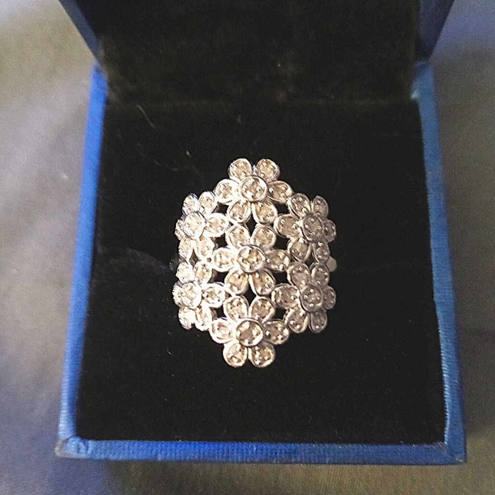 Polki diamond flower ring